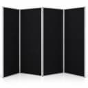 4-Panel Full-Height folding display board, Black