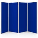 4-Panel Full-Height folding display board, Royal Blue