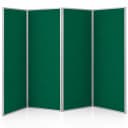4-Panel Full-Height folding display board, Velvet Green