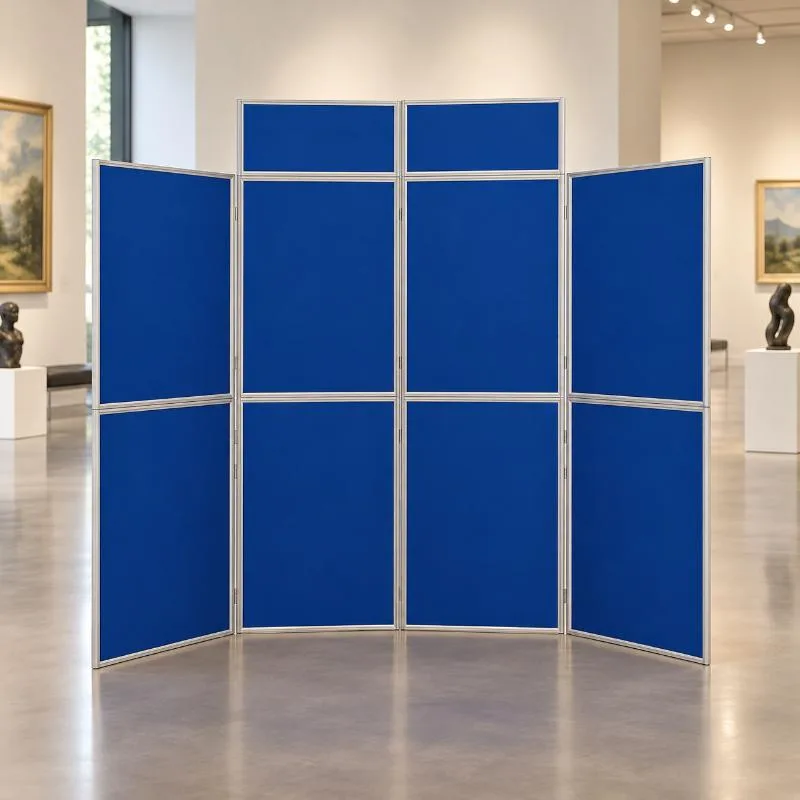 8-Panel 2-Header (8.5 Kaki × 6 Kaki + Baris Header) – papan pameran