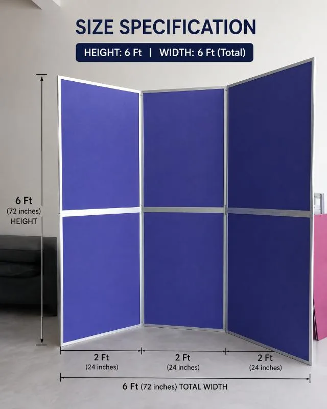 6 ft × 6 ft Folding Display Board – Custom Colour (Purple) 6 ft × 6 ft Folding Display Board – Custom Colour (Purple)