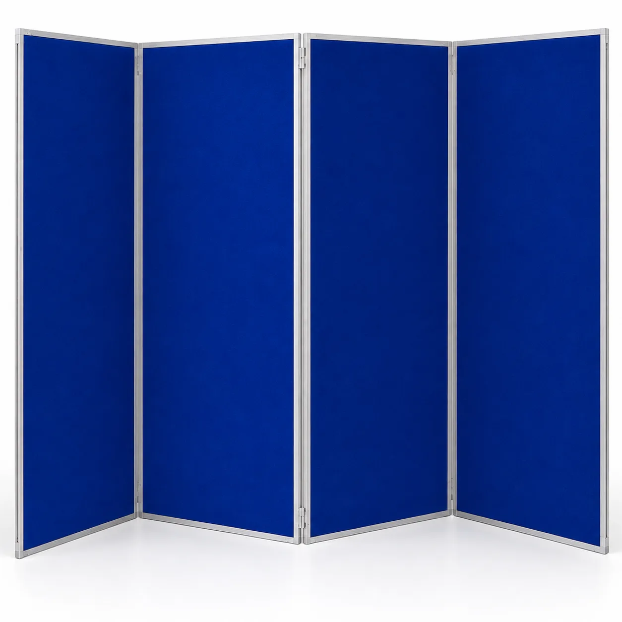 Papan pameran Papan Pameran Lipat 4-Panel Tinggi Penuh (L 260 × T 180 cm, 8.5 × 5.9 kaki), warna Biru Diraja